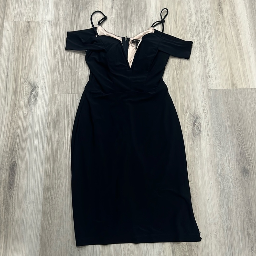 Jet black dress